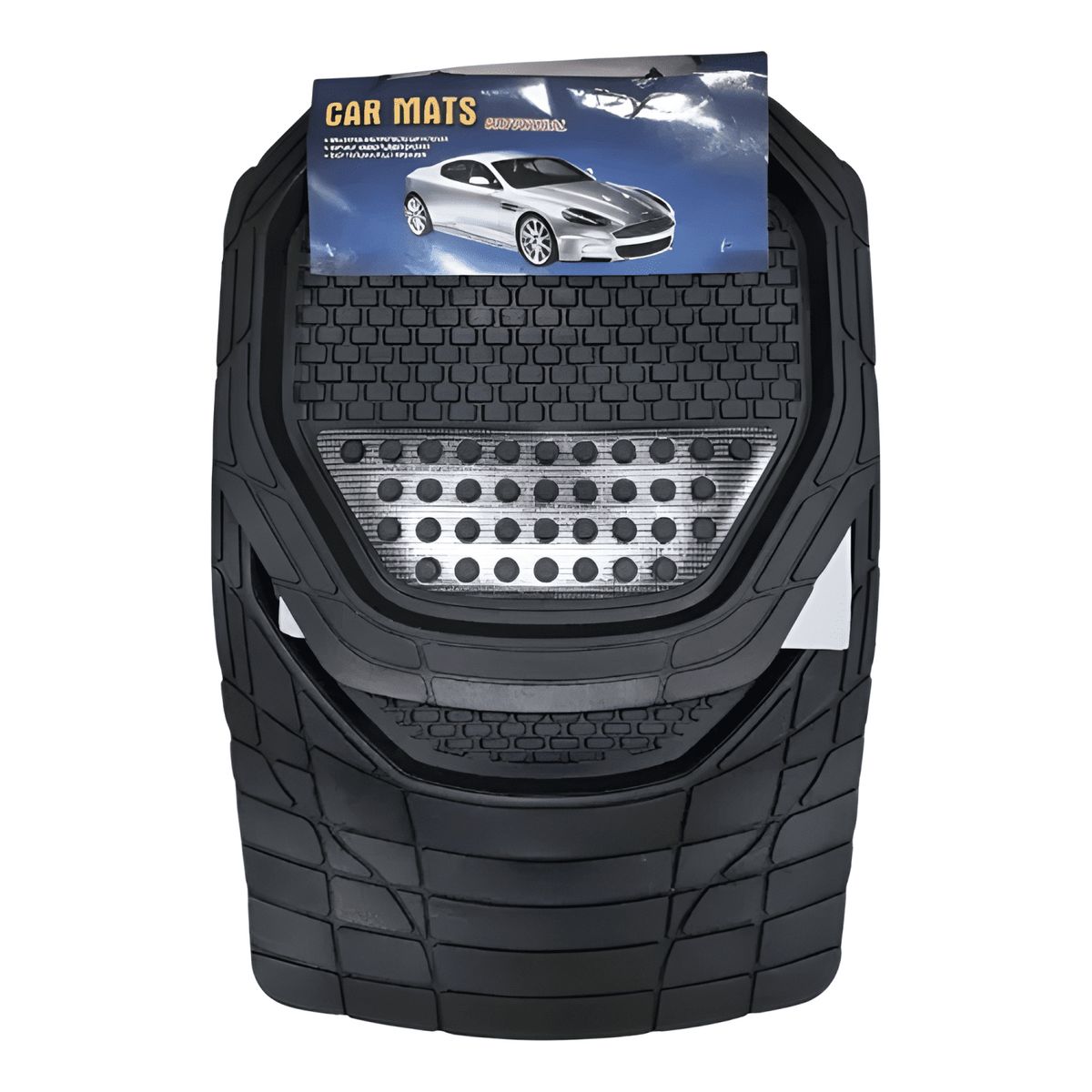 GENERICO - Alfombra Cubre Piso Goma Auto Universal Set 4 Pzs