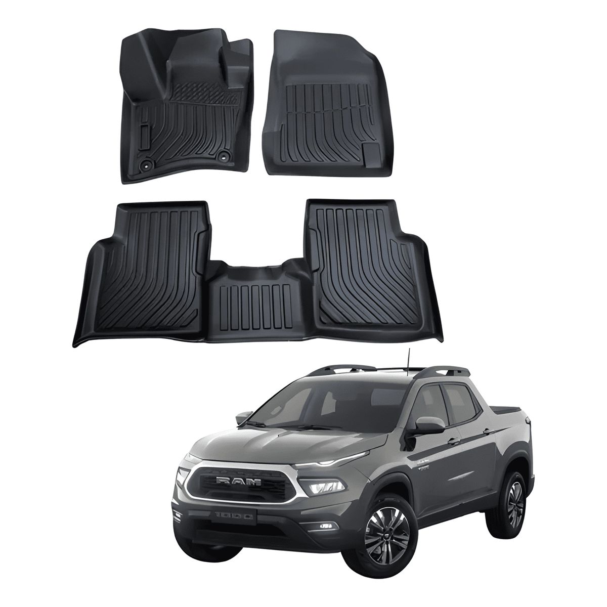 GENERICO - Kit Pisos rígidos Calce Perfecto Ram 1000 2019-2026