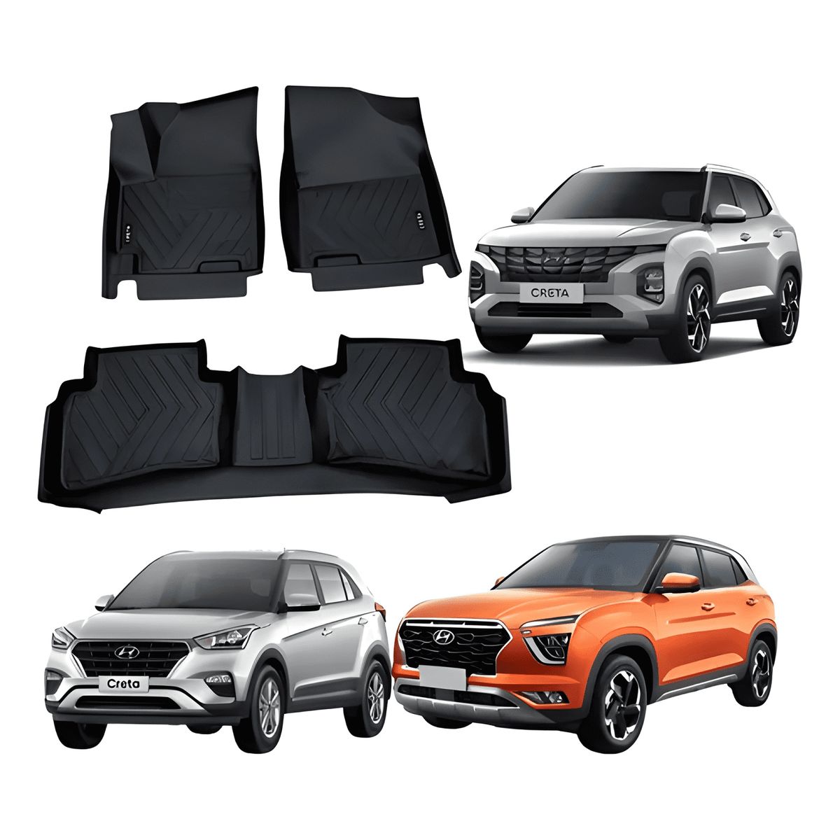 GENERICO - Kit Pisos rígidos Calce Perfecto Hyundai Creta 2018 - 2 094
