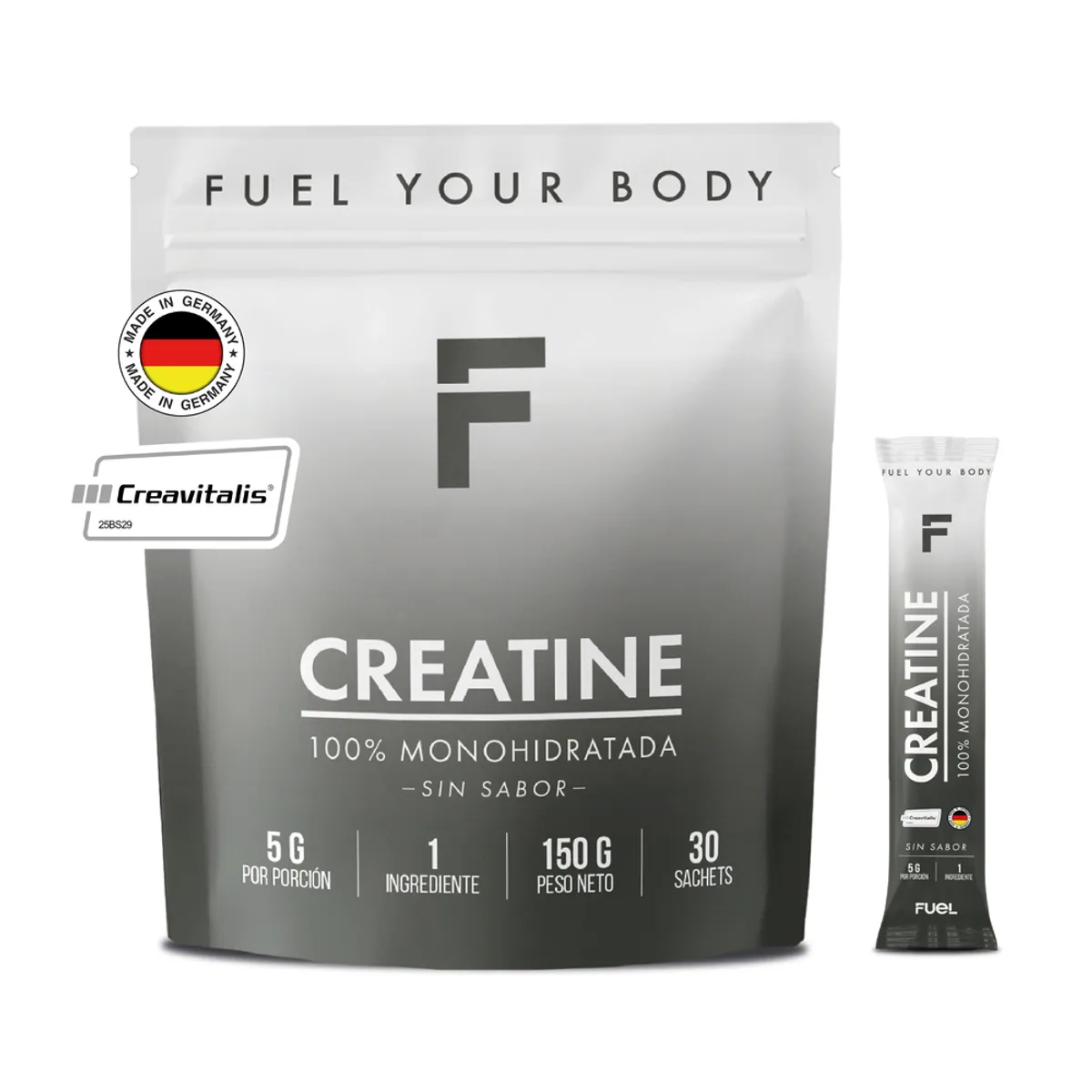 FUEL NUTRITION - Creatina Monohidratada Creavitalis®- Fuel Nutrition-30 Días Sin Sabor