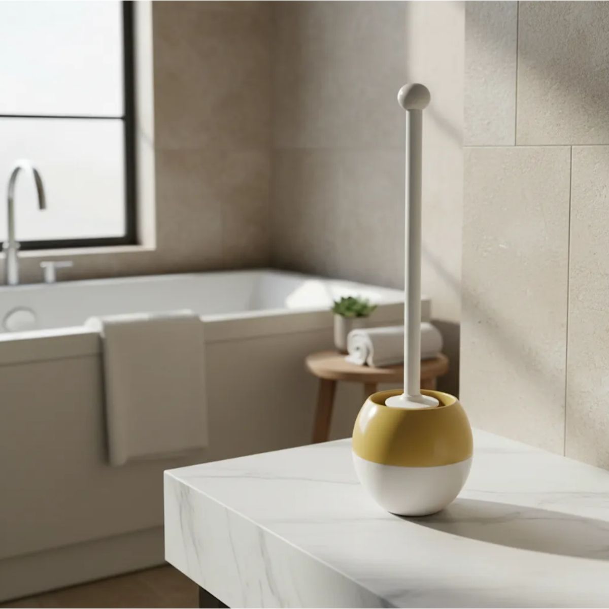 GENERICO - Escobilla De Baño 42x11 Cm Con Soporte