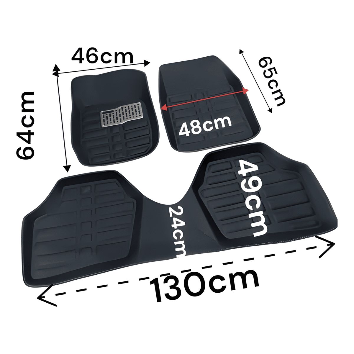 GENERICO - Set De Alfombras Pisos Tapetes Para Autos y SUV Univers 446