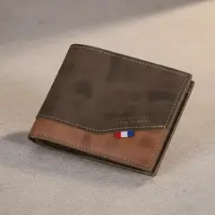 GENERICO - Billetera Tarjetero Hombre Cuero Pu Bicolor Elegante