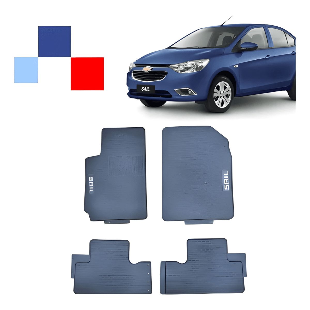 GENERICO - Piso De Goma Chevrolet Sail 2016-2018