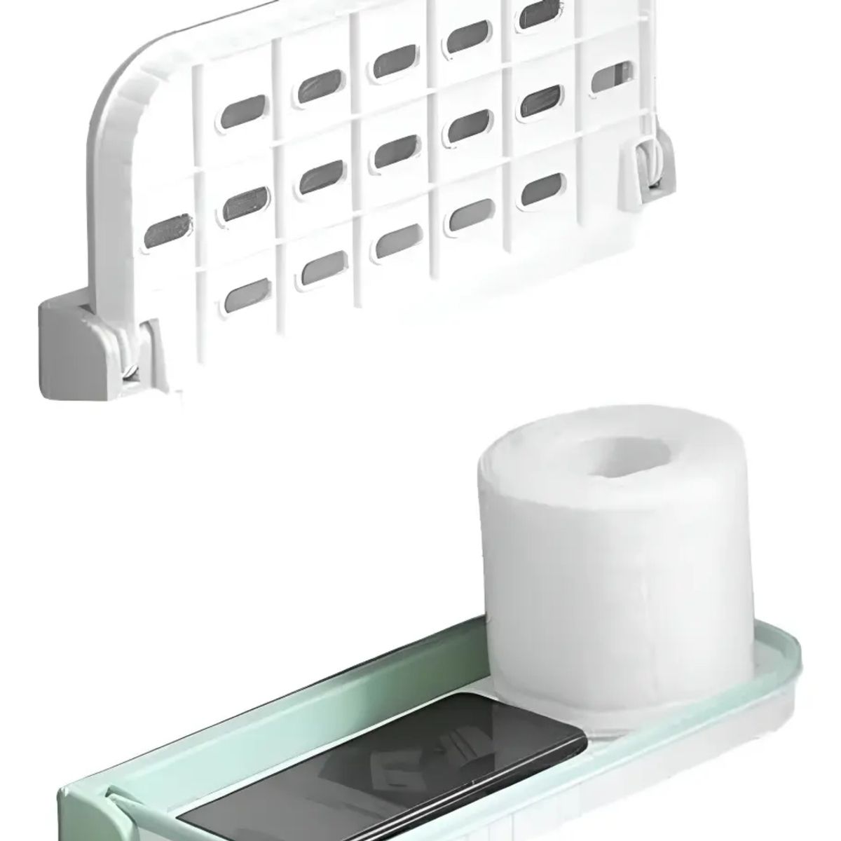 IRM - Estante Plegable Adhesivo Sin Perforaciones Repisa Multiuso Baño Cocina Premium FIGOIMPORT