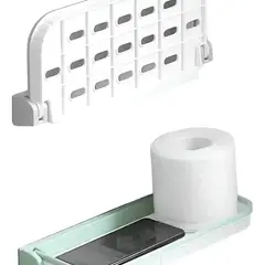 IRM - Estante Plegable Adhesivo Sin Perforaciones Repisa Multiuso Baño Cocina Premium FIGOIMPORT