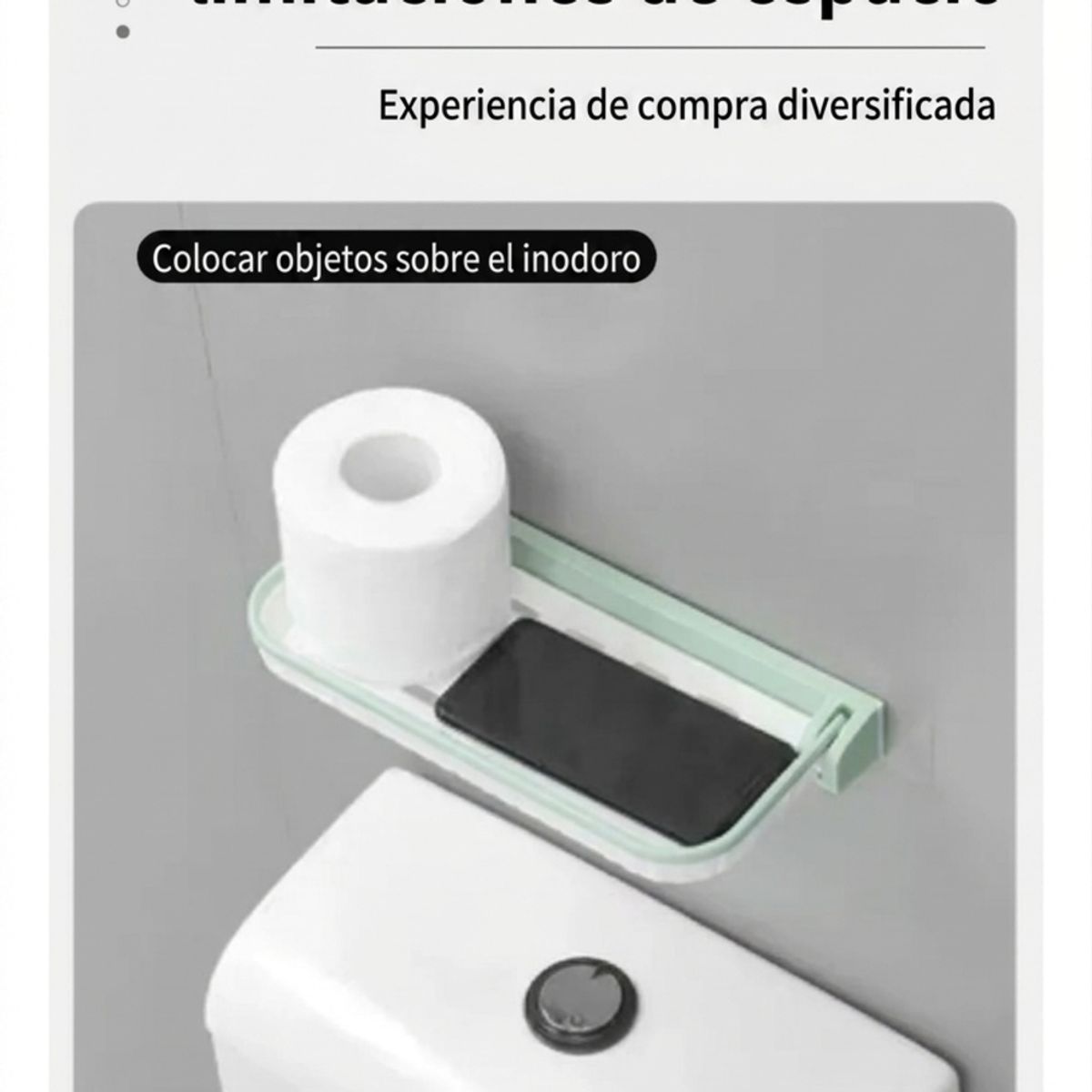 IRM - Estante Plegable Adhesivo Sin Perforaciones Repisa Multiuso Baño Cocina Premium FIGOIMPORT