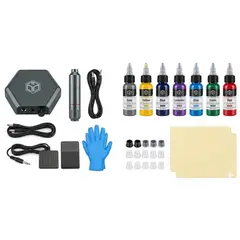 GENERICO - Kit de Tatuaje Profesional con Máquina tipo Pen.