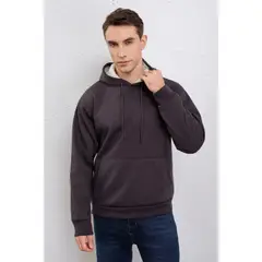 LIKE SHOP - Polerón Hombre Invierno Algodón Forro Piel Canguro Gorro 7635