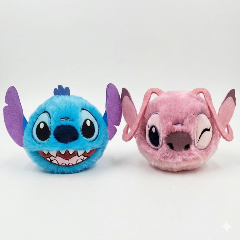 Pack 2 Peluches Disney Bouncers Stitch Y Angel Originales