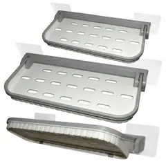 IRM - Estante X3 De Pared Plegable Blanco Con Adhesivo De Alta Resistencia Sin Perforar FIGOIMPORT