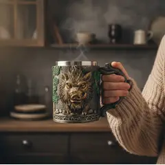 GENERICO - Tazón Taza De Cráneo Vikingo Tazón Cerveza Acero Inoxidable