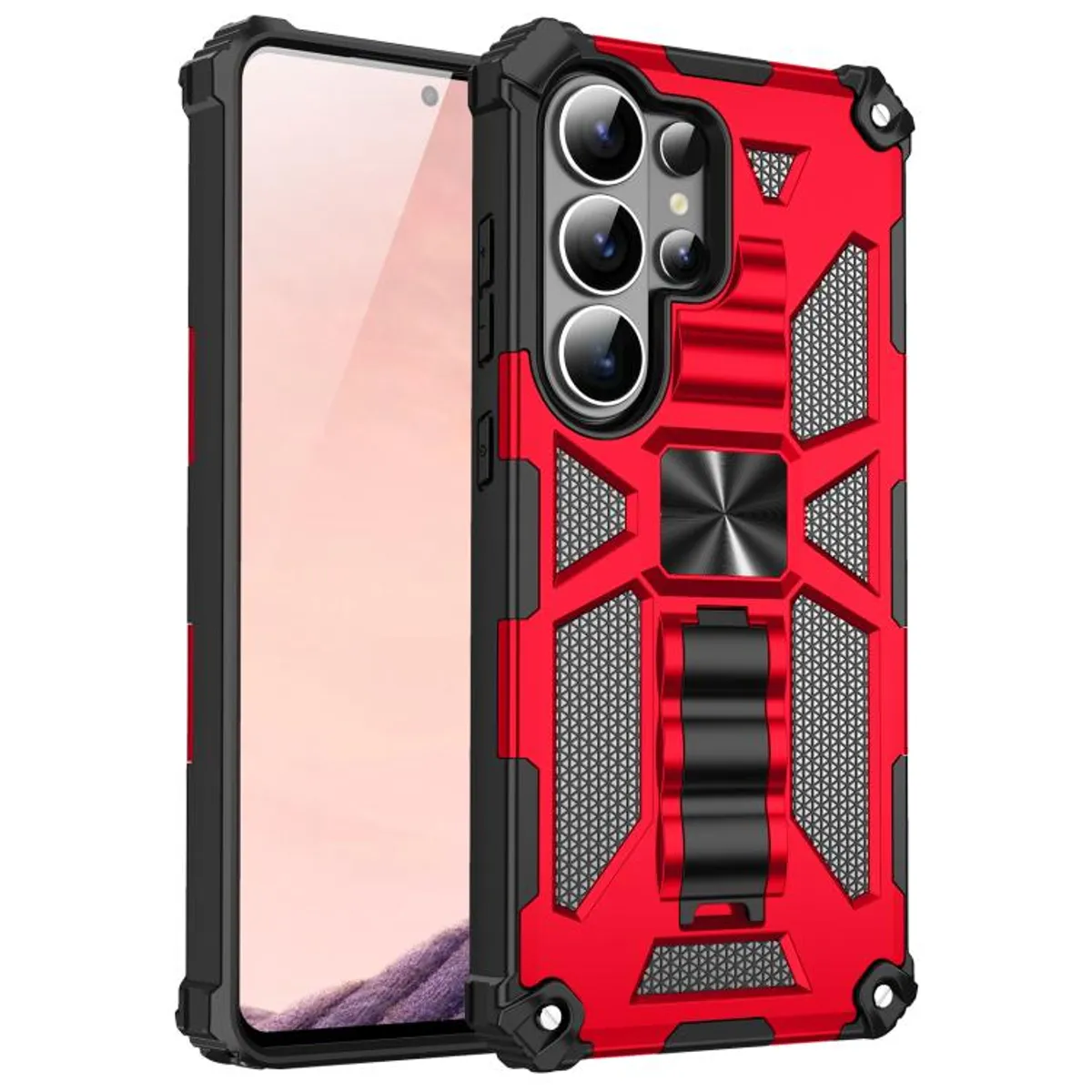 GENERICO - Carcasa Compatible con Samsung S26 Ultra Antigolpe Reforzada Armor - Rojo