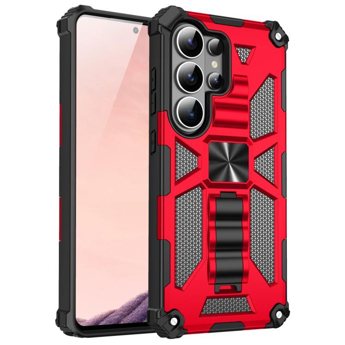 GENERICO - Carcasa Compatible con Samsung S26 Ultra Antigolpe Reforzada Armor - Rojo