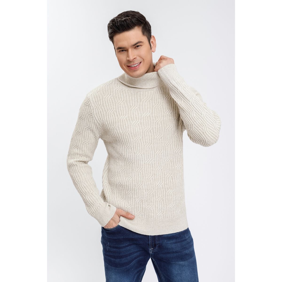 LIKE SHOP - Sweater Texturizado Grueso Beatle Hombre Otoño Invierno 7203