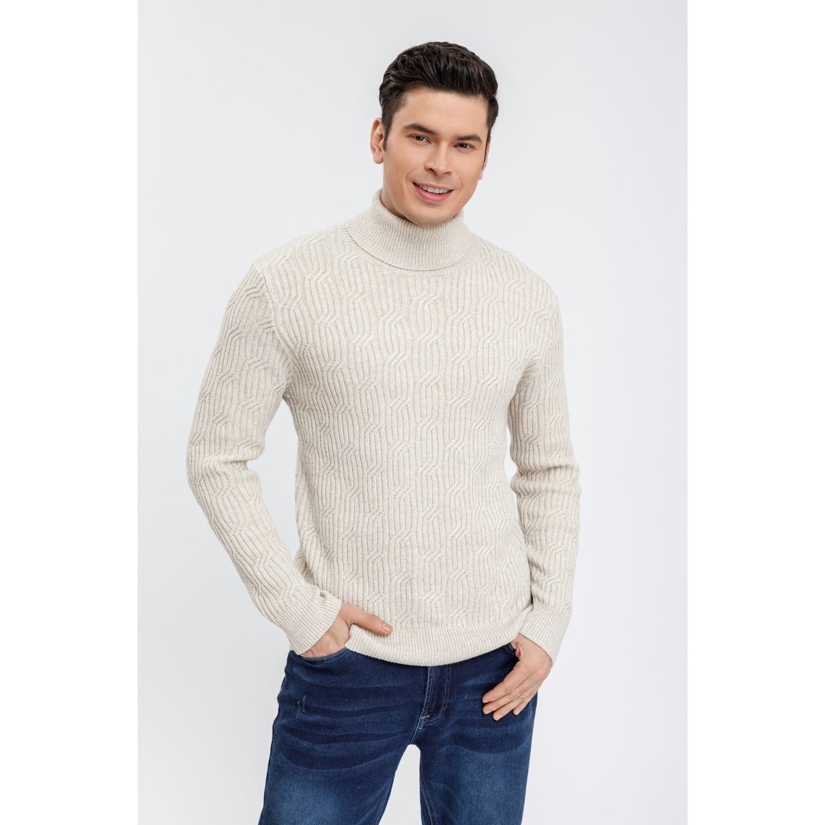 LIKE SHOP - Sweater Texturizado Grueso Beatle Hombre Otoño Invierno 7203