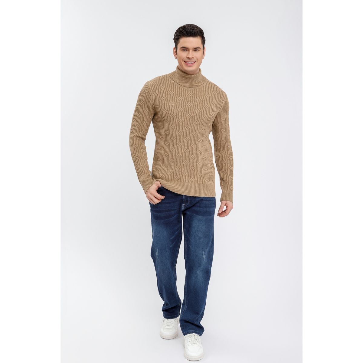 LIKE SHOP - Sweater Texturizado Grueso Beatle Hombre Otoño Invierno 7203