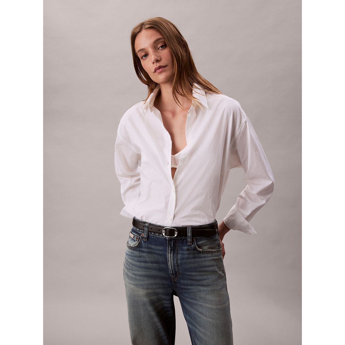 CALVIN KLEIN - Camisa con Logo Estampado Integral