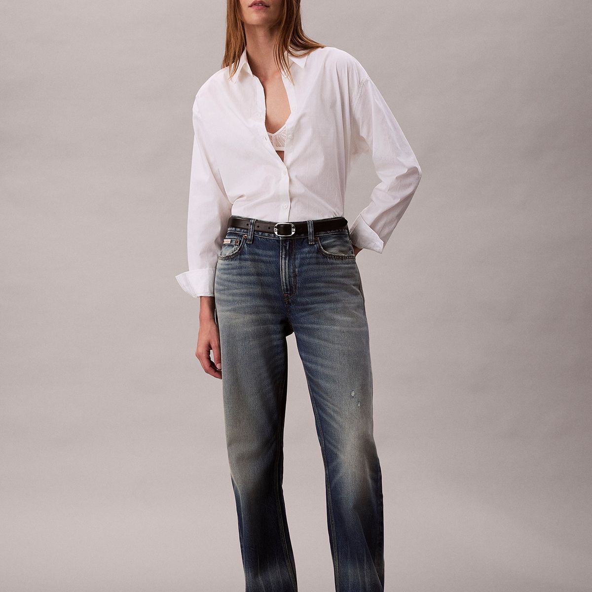 CALVIN KLEIN - Camisa con Logo Estampado Integral