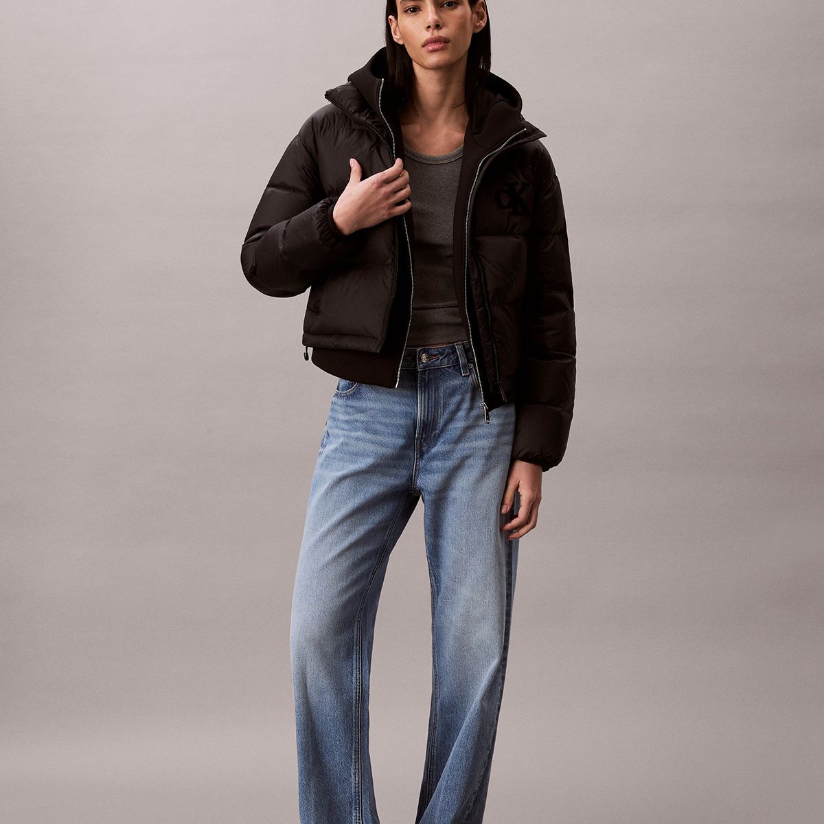 CALVIN KLEIN - Parka Acolchada con Logo Gráfico