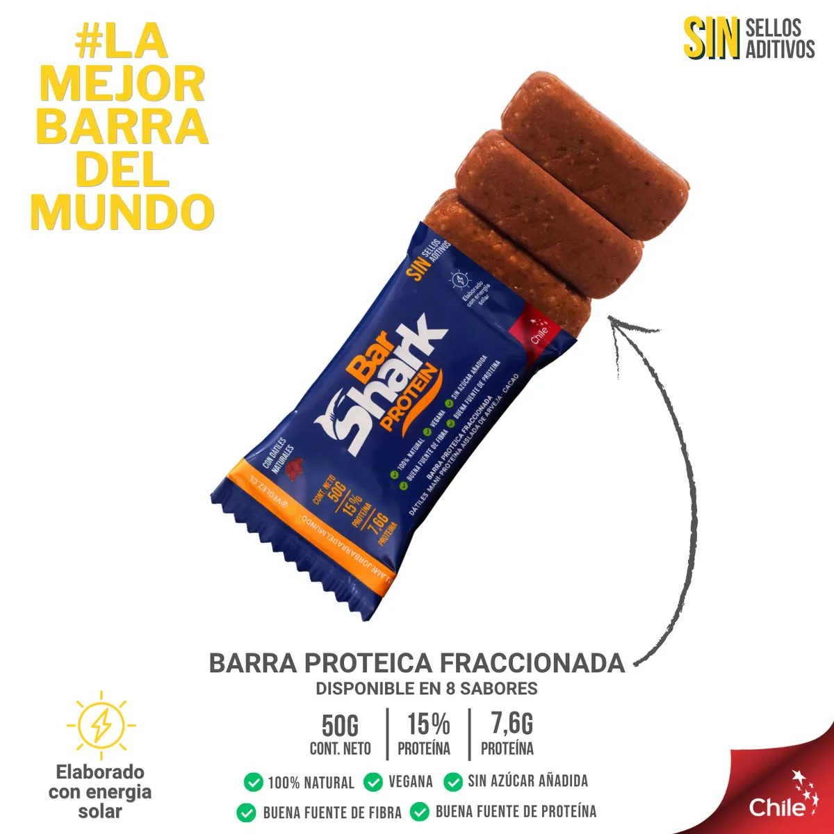 VEGLEZ - Shark Bar Protein Sabor Datiles