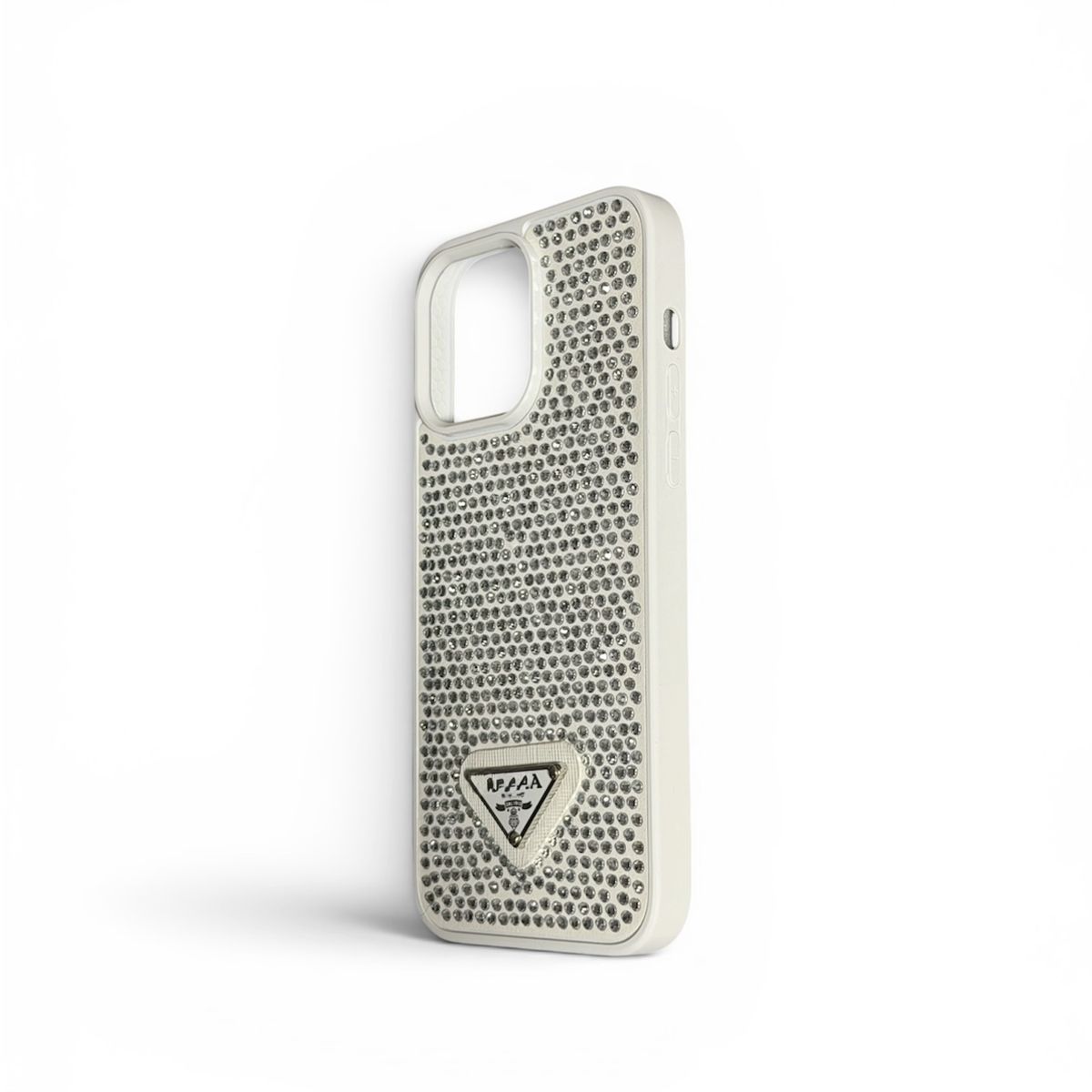GENERICO - carcasa con brillo para iphone 15 pro max blanca
