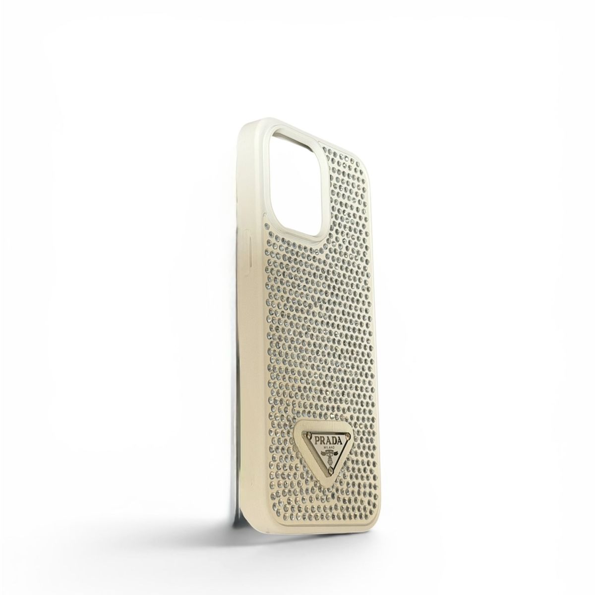 GENERICO - carcasa con brillo para iphone 15 pro max blanca