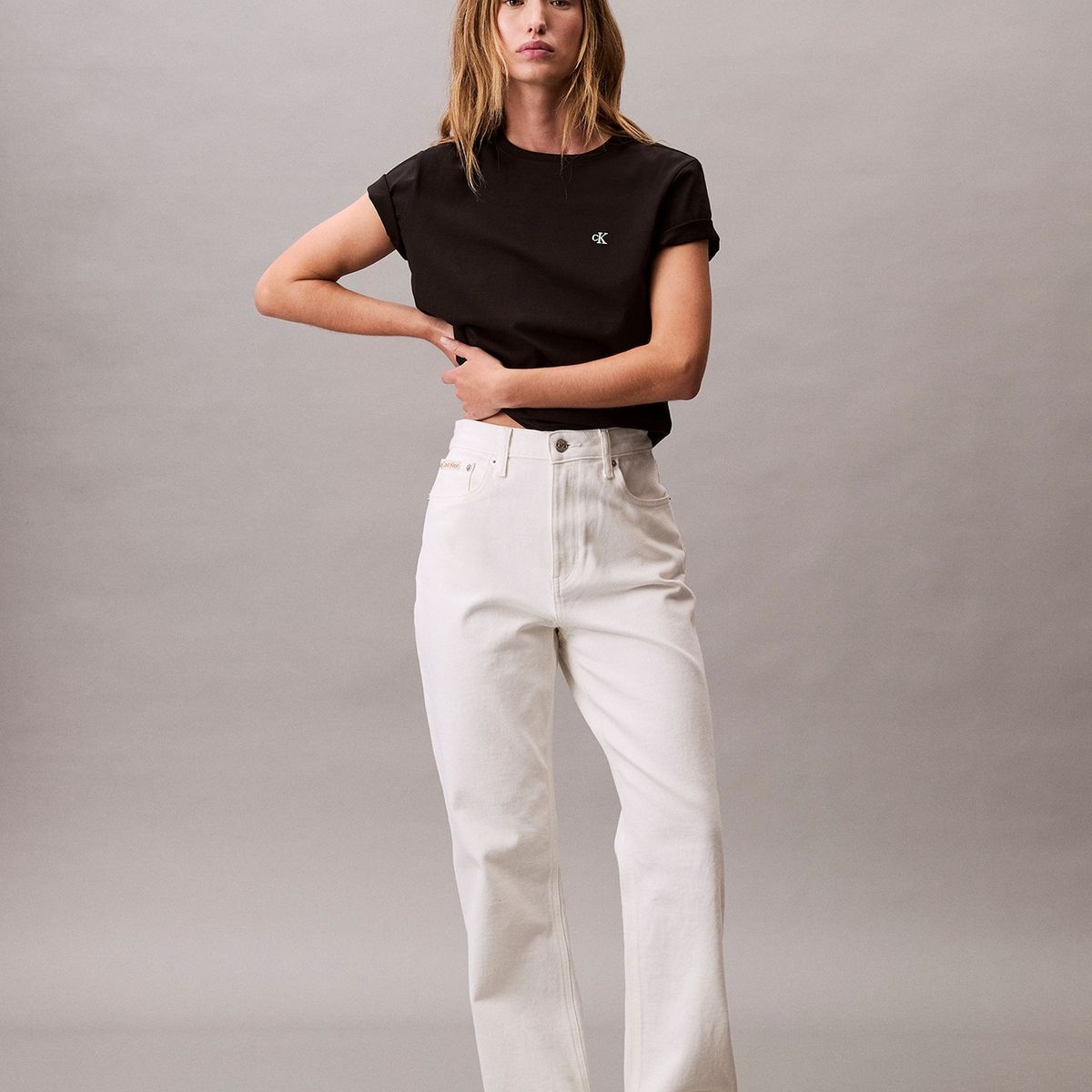CALVIN KLEIN - Polera de Algodón con Logo de Archivo