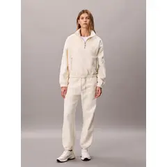 CALVIN KLEIN - Jogger de Tejido Polar Combinado Beige