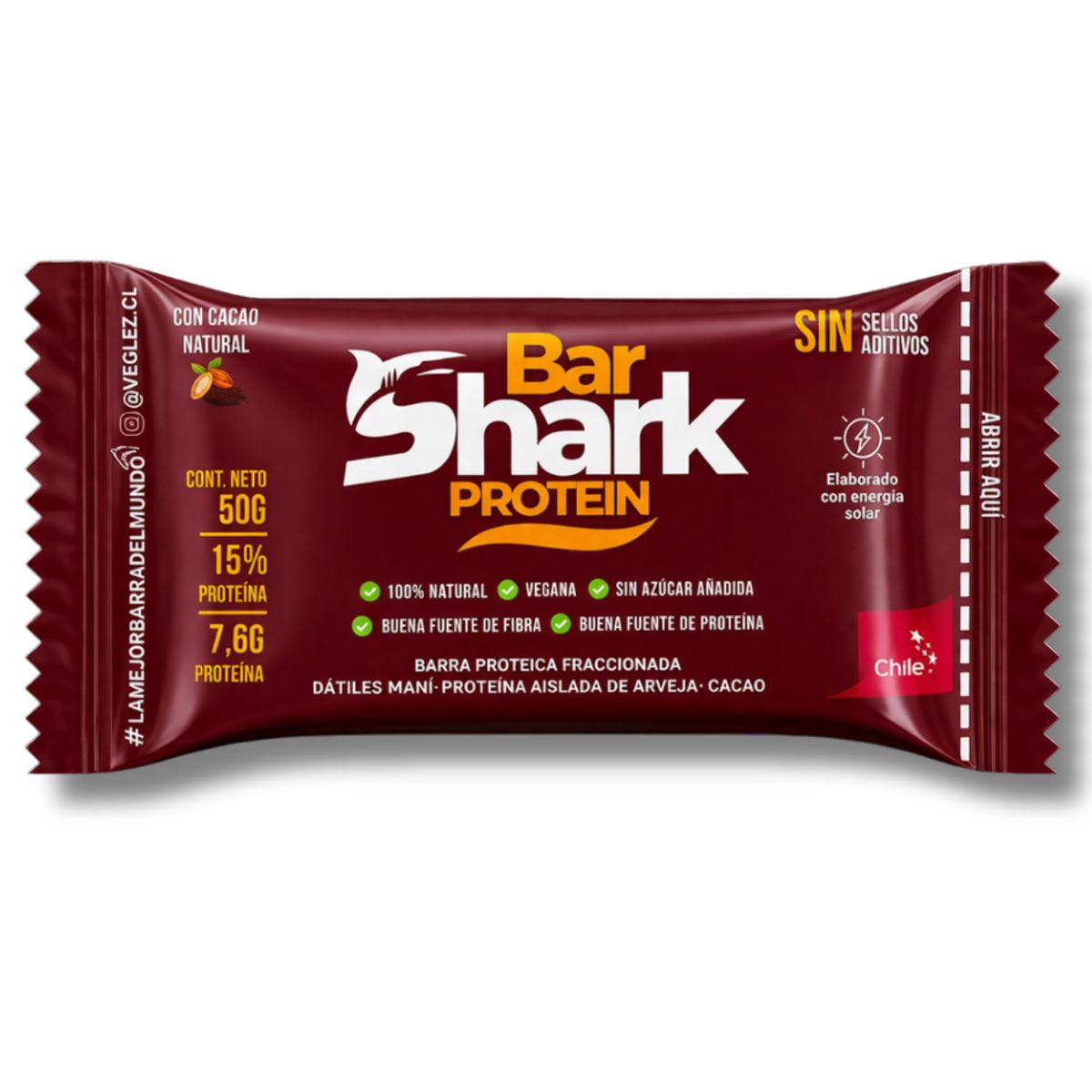 VEGLEZ - Shark Bar Protein Sabor Brownie