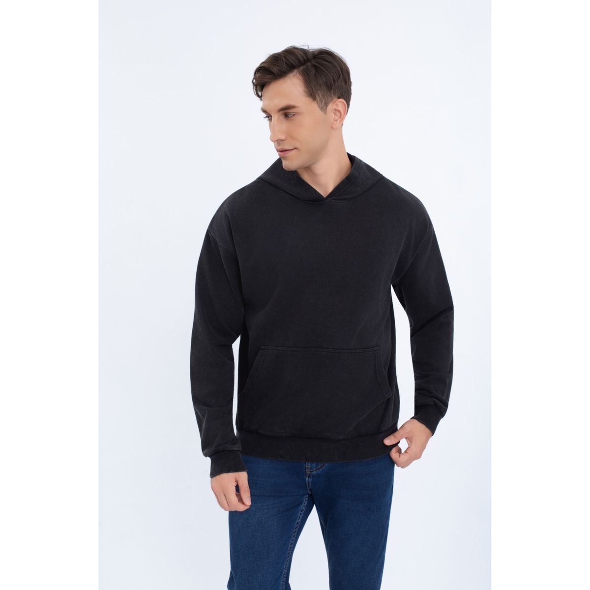 LIKE SHOP - Polerón Canguro Hombre Algodón Verano Tipo Mezclilla 7597