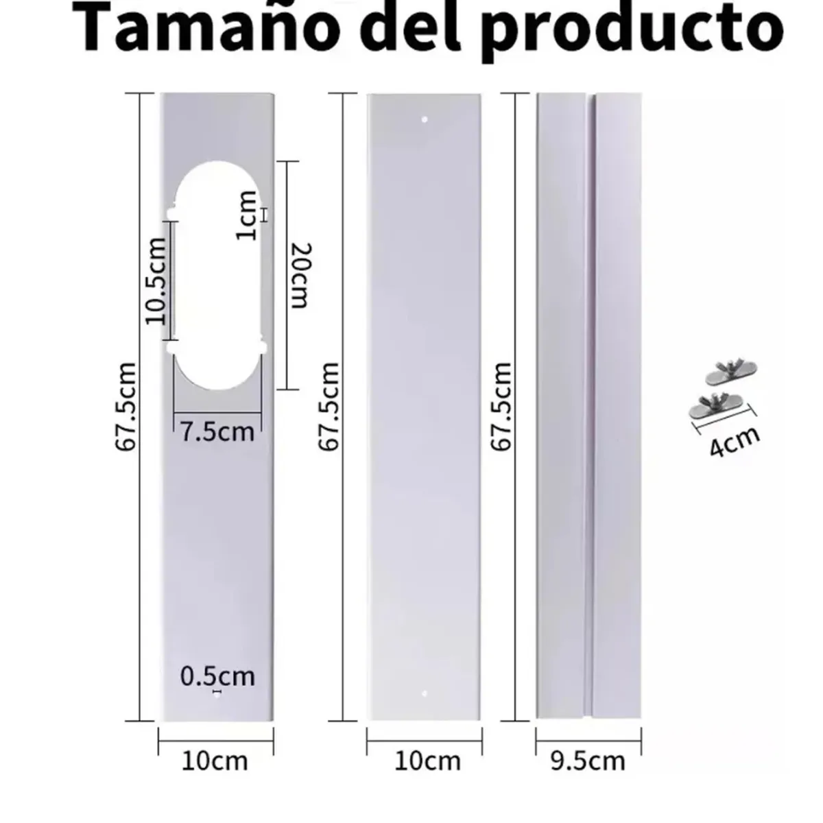 GENERICO - Kit 3 Pcs De Ventana Para Manga Aire Acondicionado Portatil