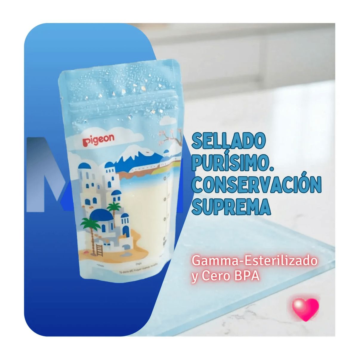 PIGEON - Bolsas Almacenamiento Leche Materna Pigeon 120ml 25 Unidades