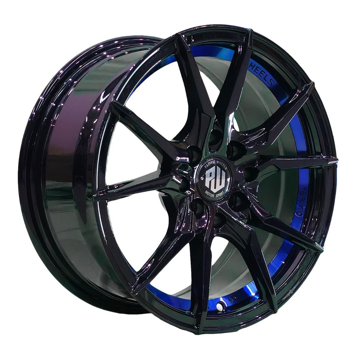 GENERICO - Setx 4 Llanta 15x7 4X100/4X114 Et35 V-NENO B-UC-BLUE