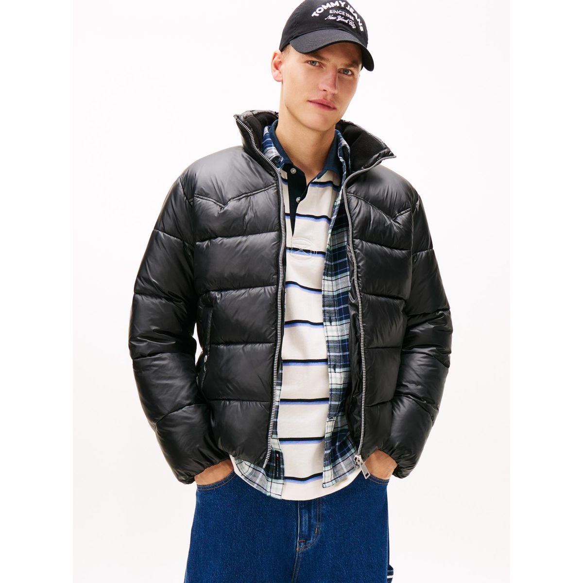 TOMMY HILFIGER - Parka Acolchada Repelente Al Agua Negro Tommy Jeans