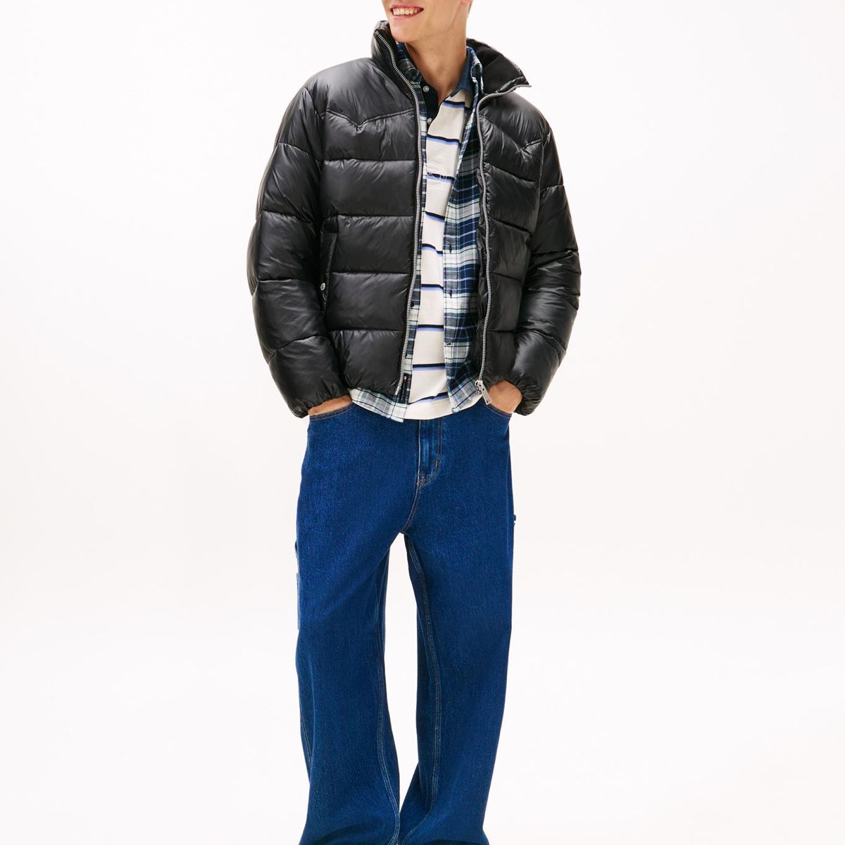 TOMMY HILFIGER - Parka Acolchada Repelente Al Agua Negro Tommy Jeans