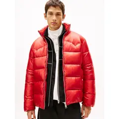 TOMMY HILFIGER - Parka Acolchada Repelente Al Agua Rojo Tommy Jeans