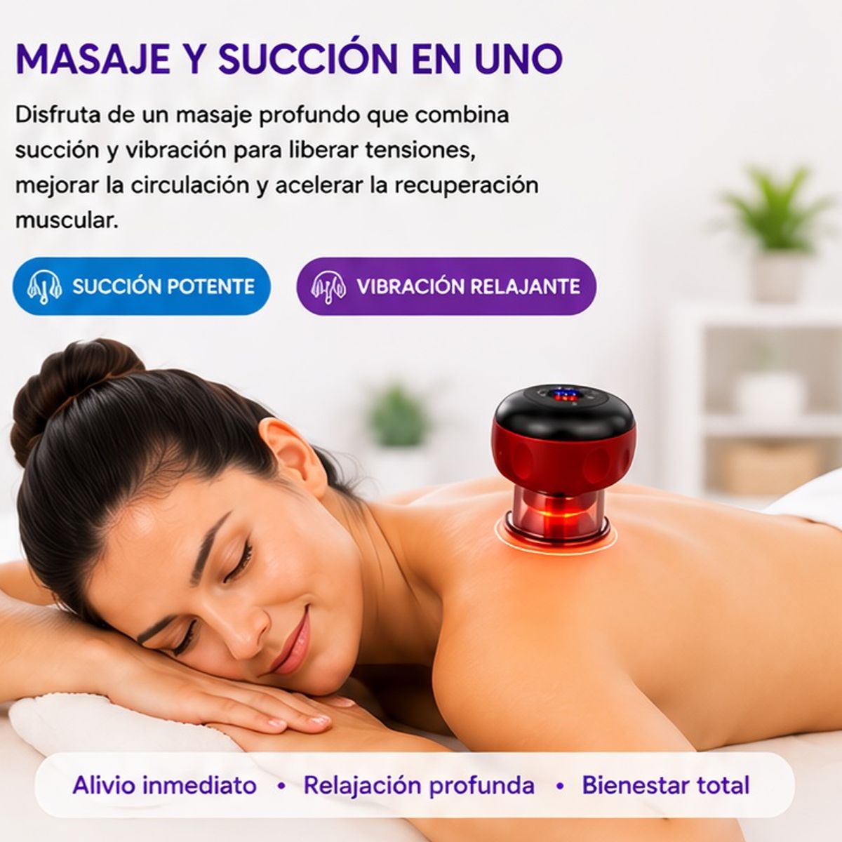 MOVI - Ventosa Eléctrica Inteligente Masajeador Con Succión Y Vibración