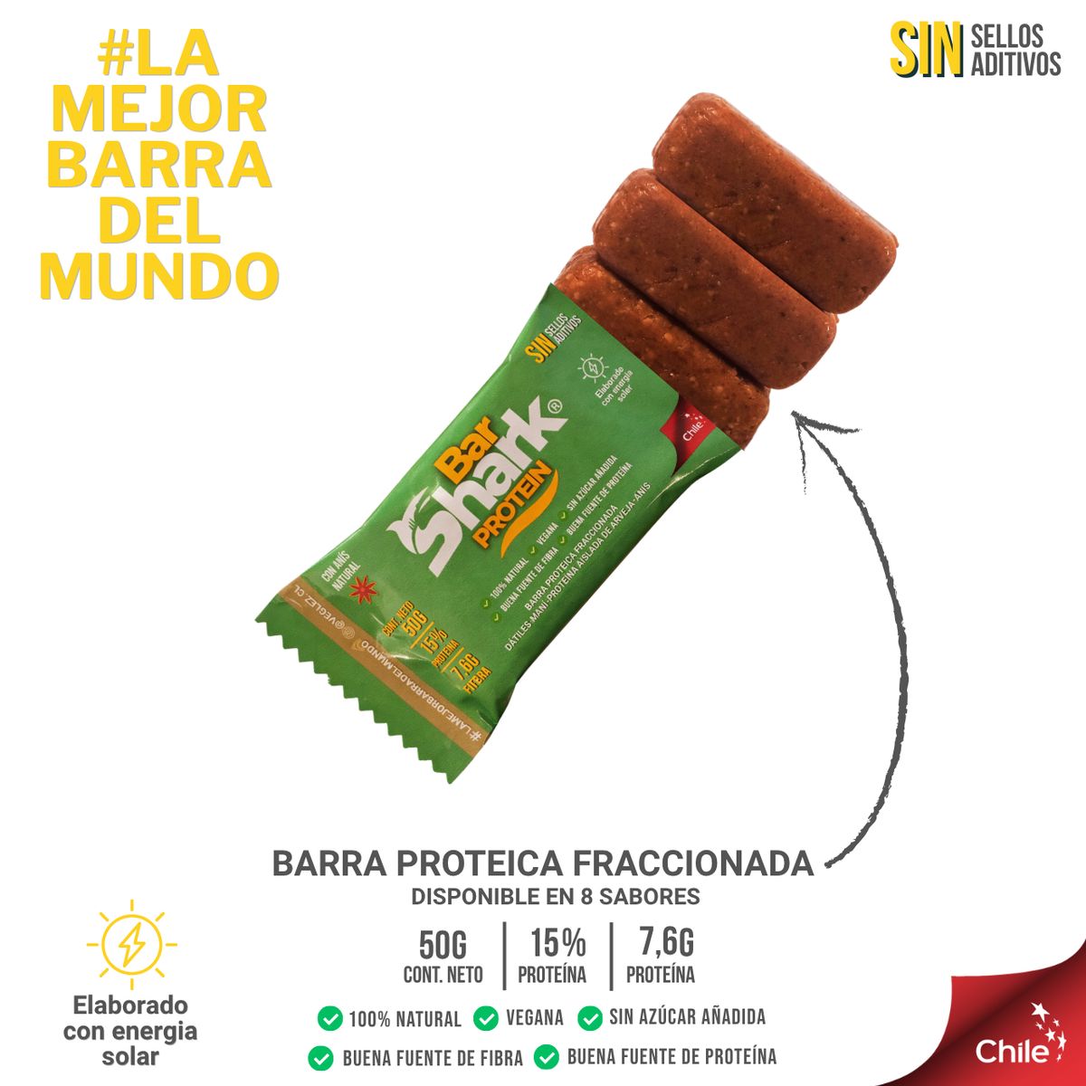 VEGLEZ - Shark Bar Protein Sabor Anis