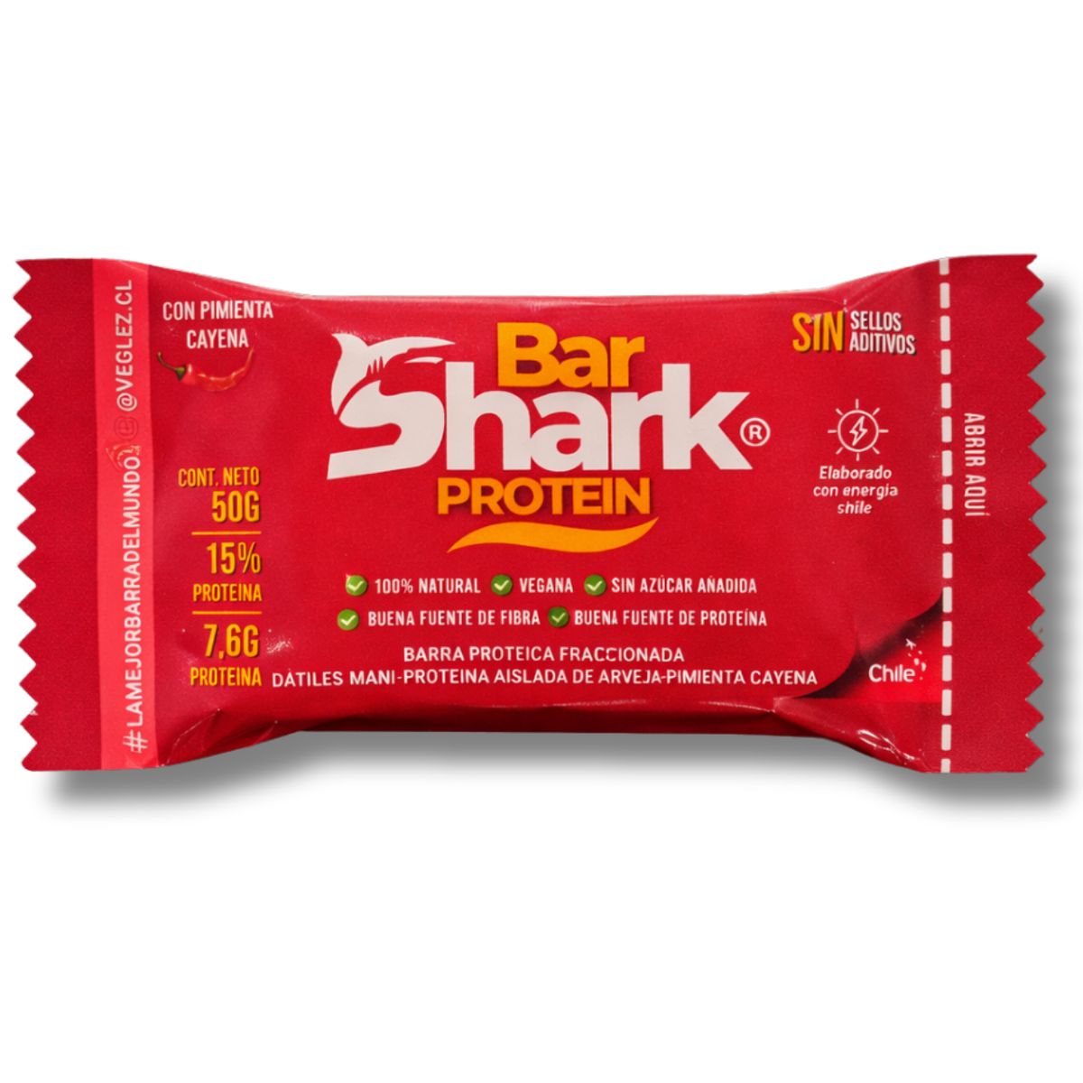VEGLEZ - Shark Bar Protein Sabor Pimienta Cayena