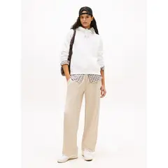 TOMMY HILFIGER - Joggers de punto con parche Tommy Beige Tommy Jeans