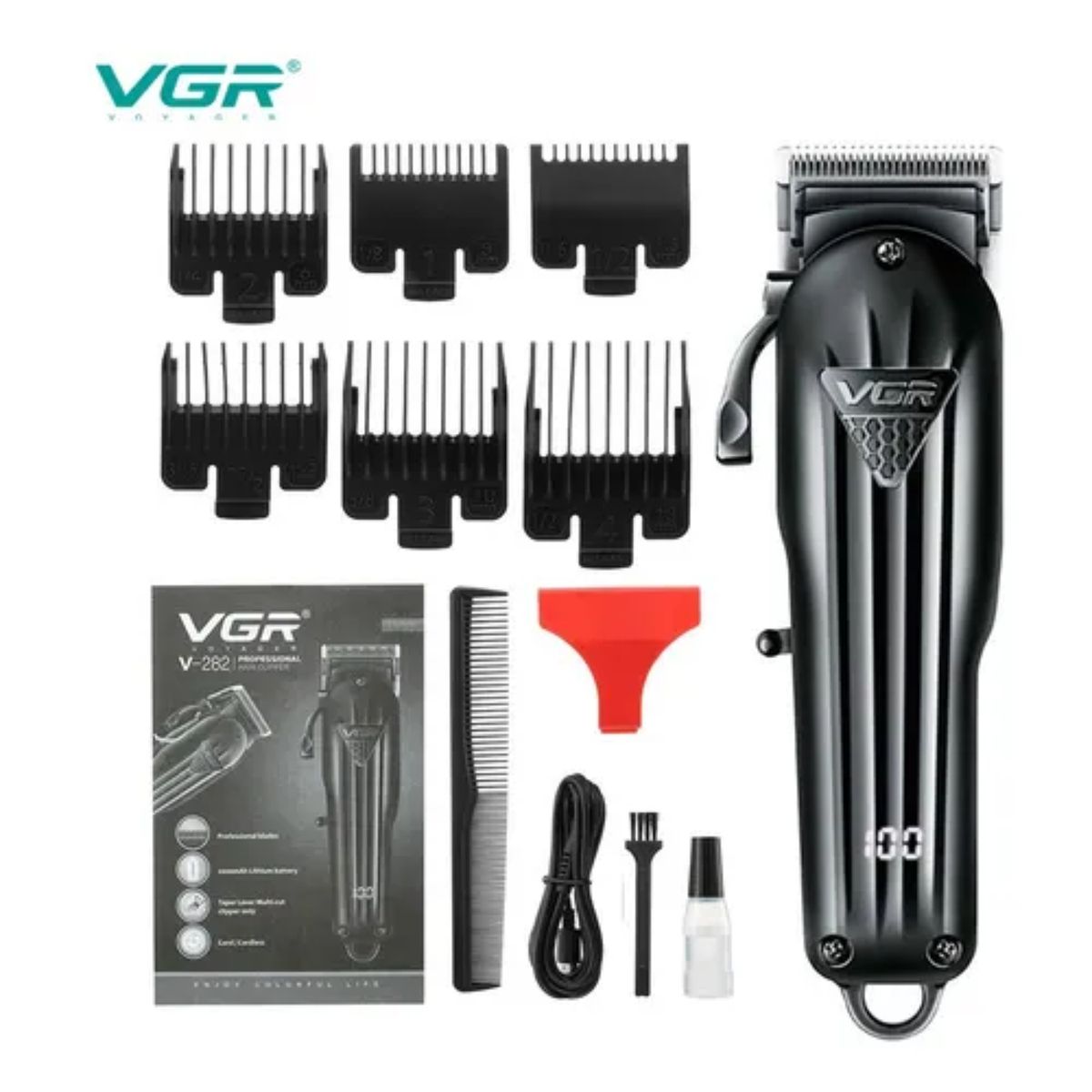 GENERICO - Maquina Combo Vgr Profesional Cortapelo V-282 Y Trimmer V982
