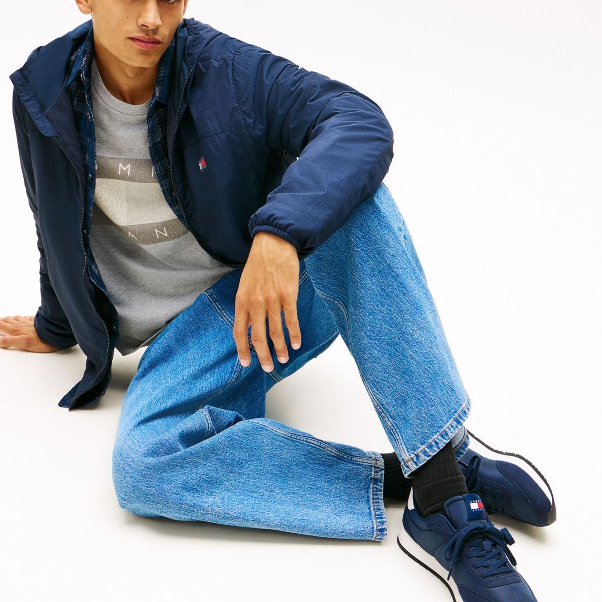 TOMMY HILFIGER - Zapatillas Classic Runner Azul Tommy Jeans