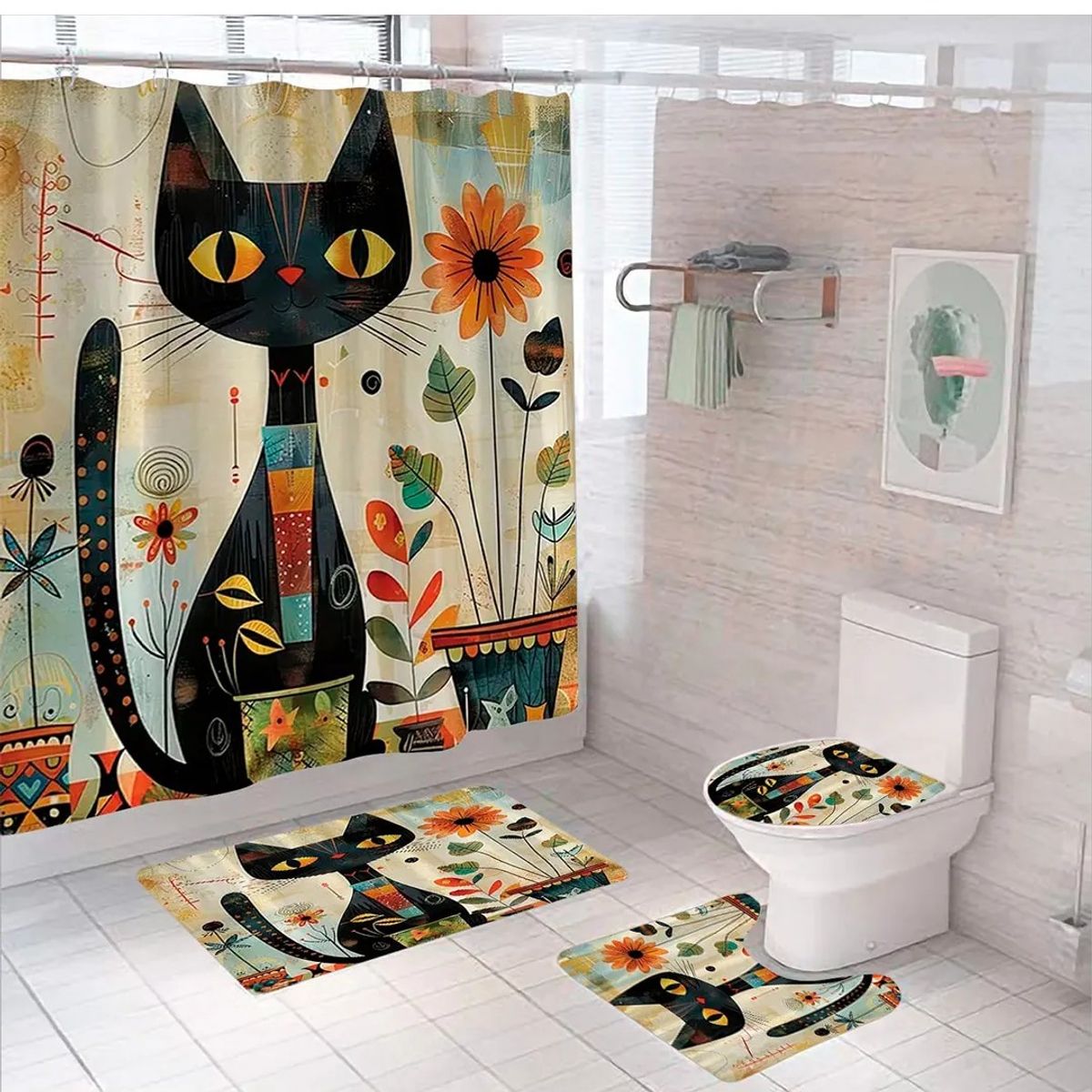 GENERICO - Set De Baño De 4 Piezas Diseño17