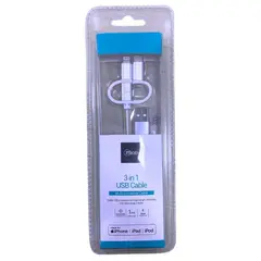 MLAB - Microlab Cable 3 en 1 Blanco