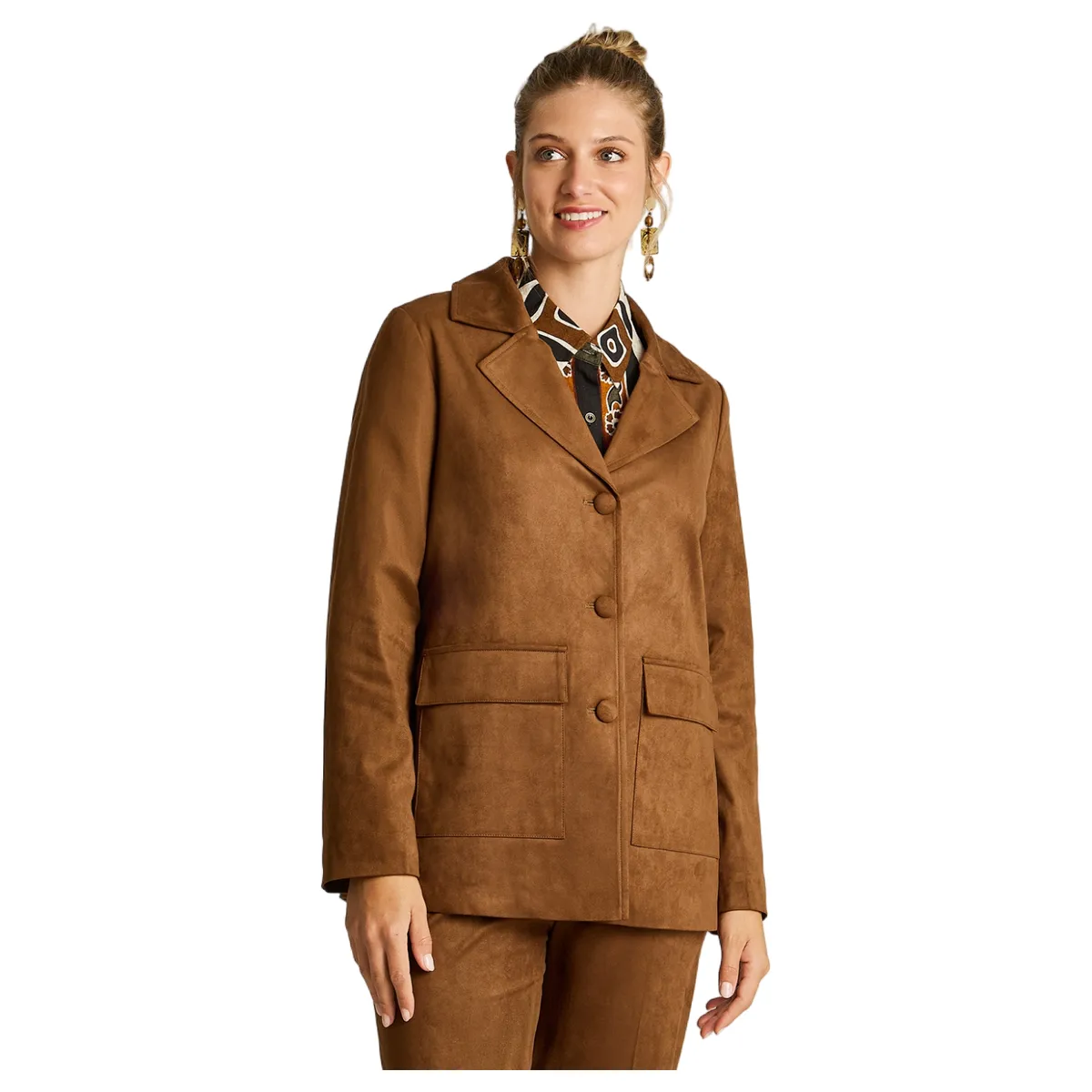 LORENZO DI PONTTI - Chaqueta Manga Larga Mujer Camel