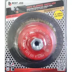 METALFER - Cepillo De Alambre Grata Copa Ondulado 5 X 125mm