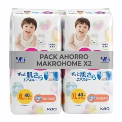 MERRIES - Pack X2 Pañales Talla Xl (80 Uds) Ahorro Y Calidad