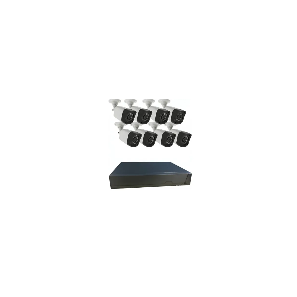GENERICO - Kit De 8 Camaras De Seguridad Full Hd 1080p Con Dvr Vision Nocturna