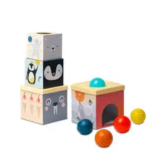 TAF TOYS - Cubos de Apilamiento con Bolitas Texturizadas -Taf Toys